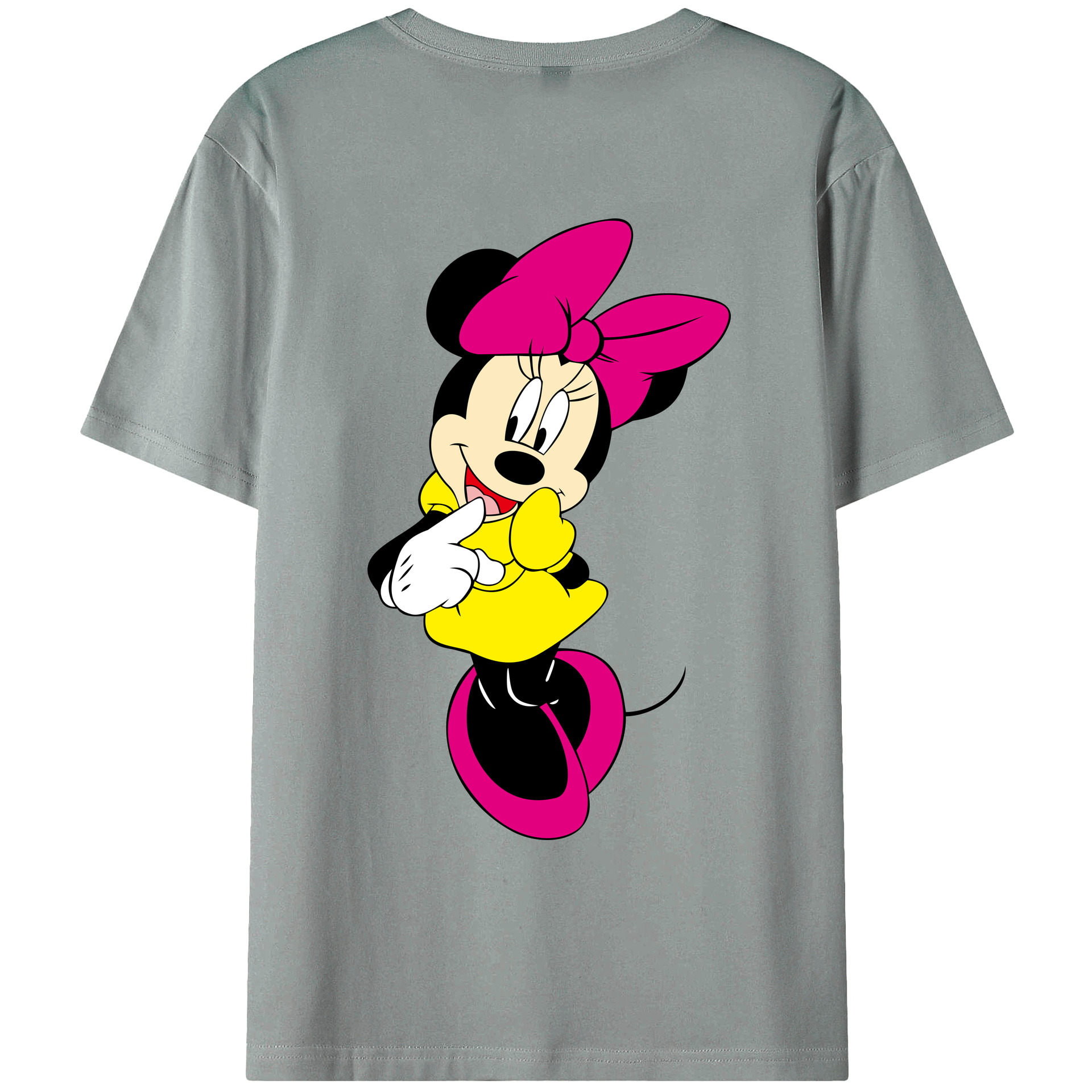 ミッキーマウス Mickey Mouse 綿100％ メンズ半袖Tシャツ（バックプリント） 通気性